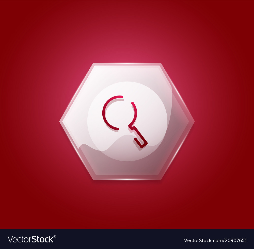 Search magnifier web button magnify icon modern vector image Search magnifier web button magnify icon modern