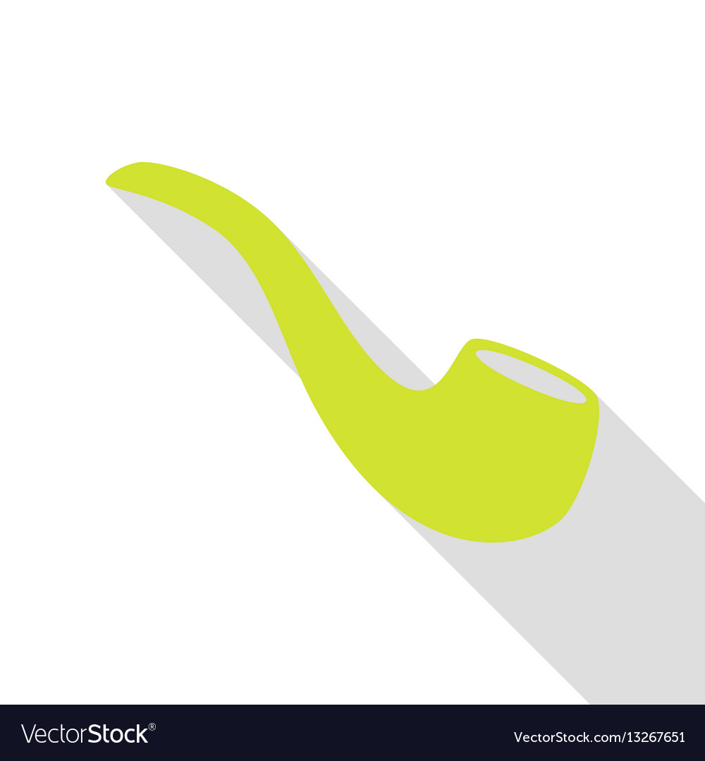 Smoke pipe sign pear icon with flat style shadow