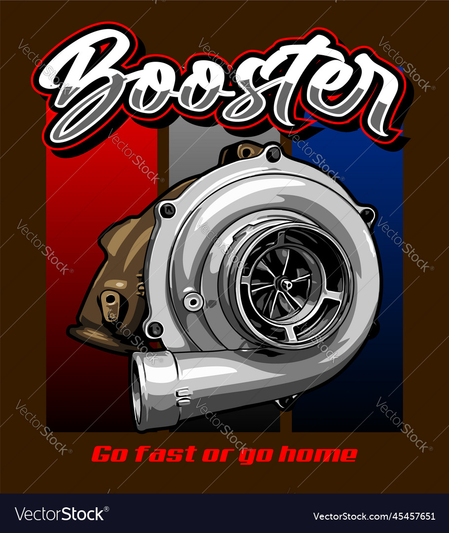 Turbo kit with colorful background Royalty Free Vector Image