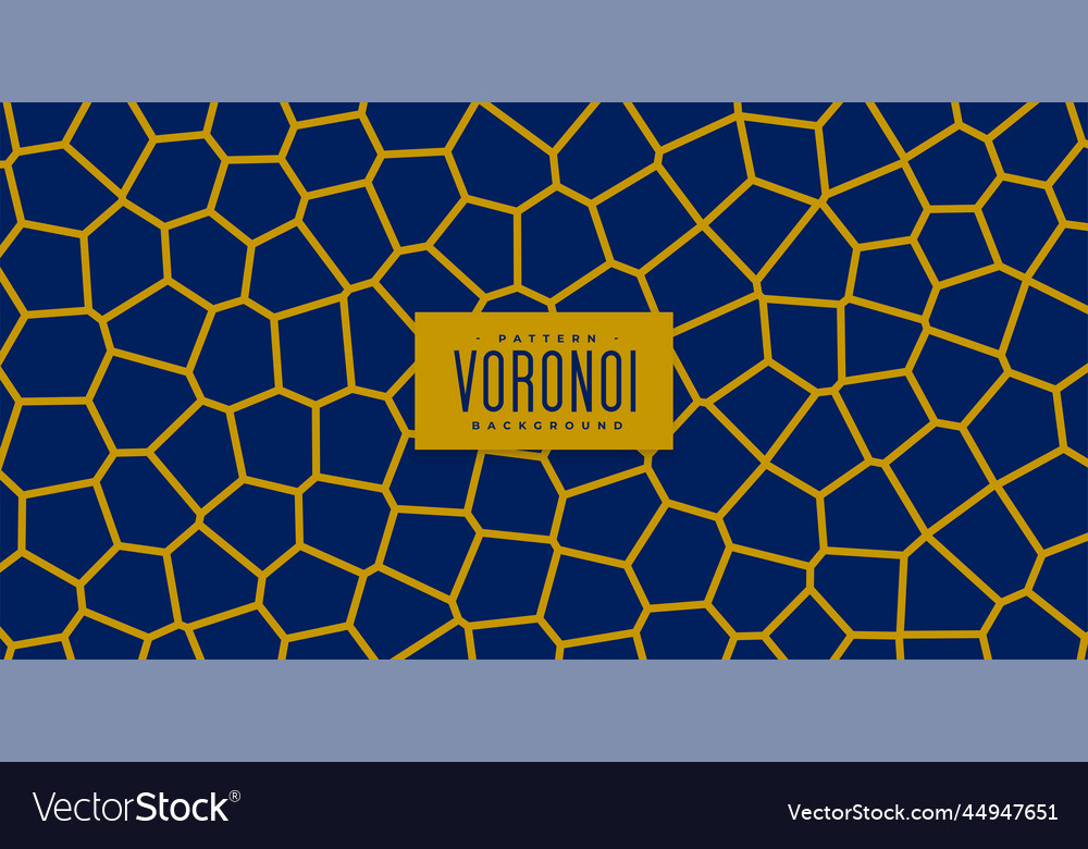 Voronoi lines texture pattern in golden and blue