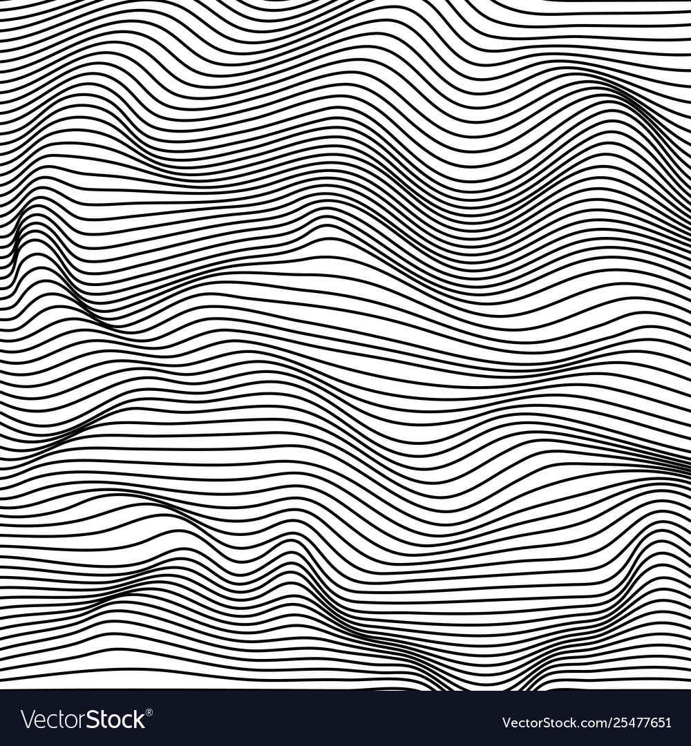 Wavy Geometric Stripe Pattern