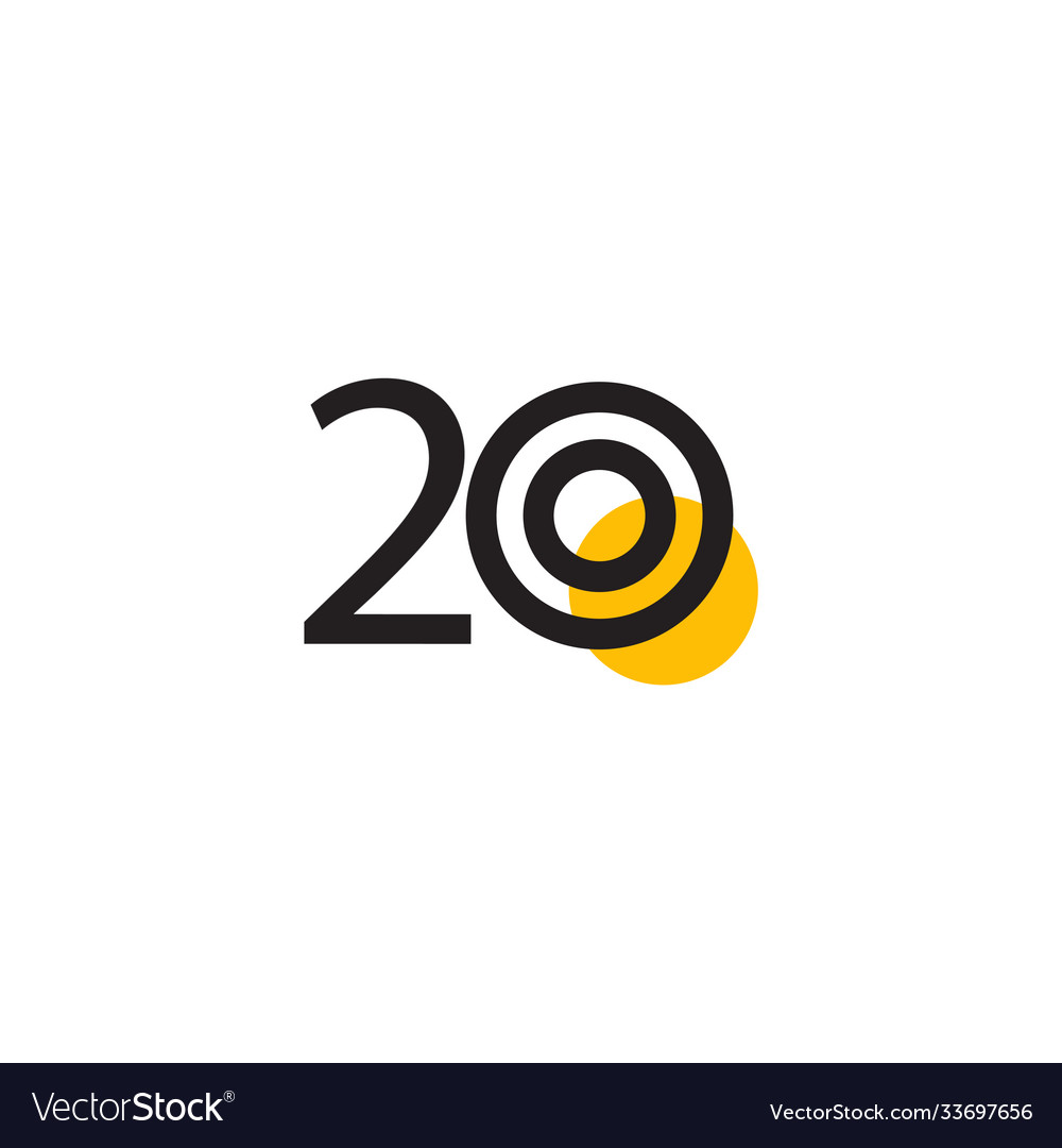 20 years anniversary celebration template design