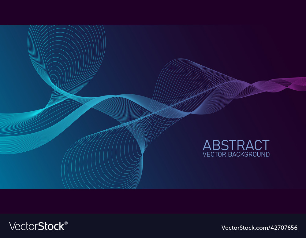Abstract wave element for design stylized line