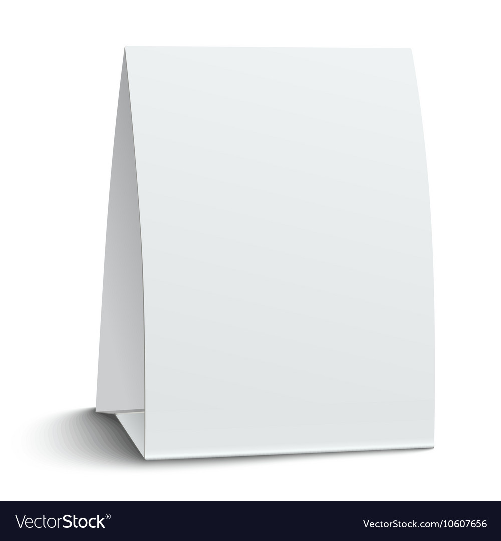 Blank paper table card Royalty Free Vector Image