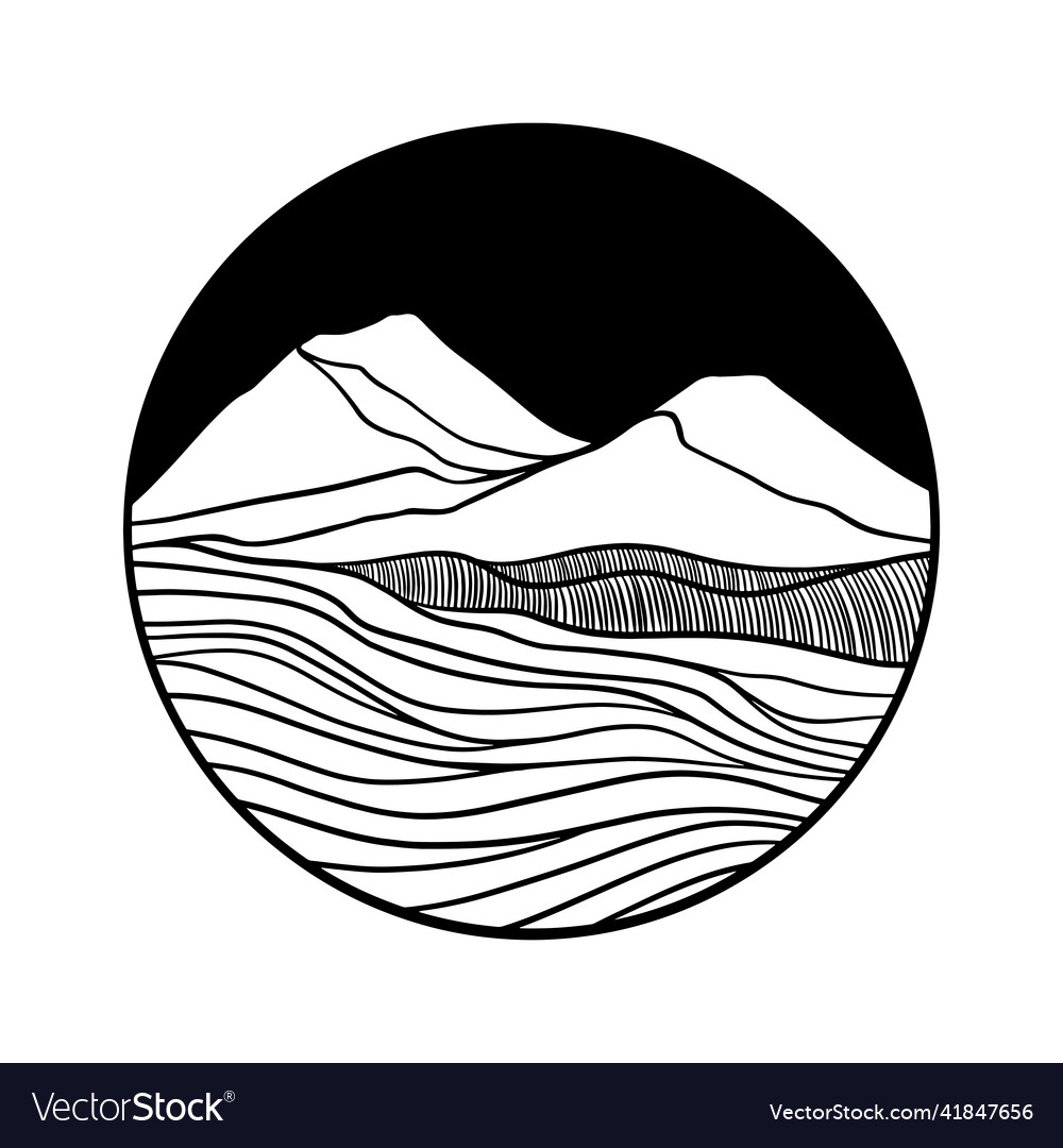 Circle landscape mountain