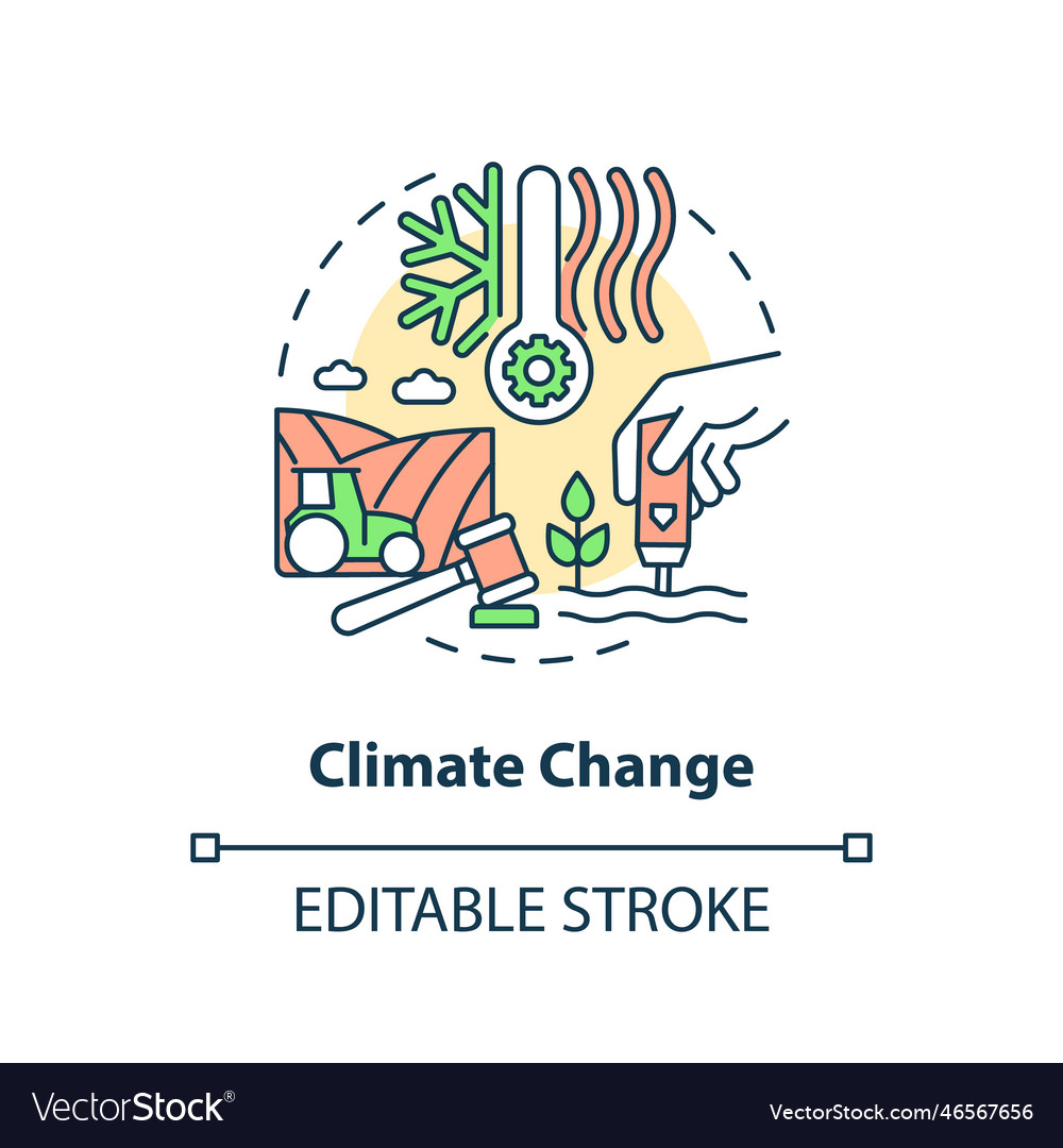 Climate change concept icon Royalty Free Vector Image