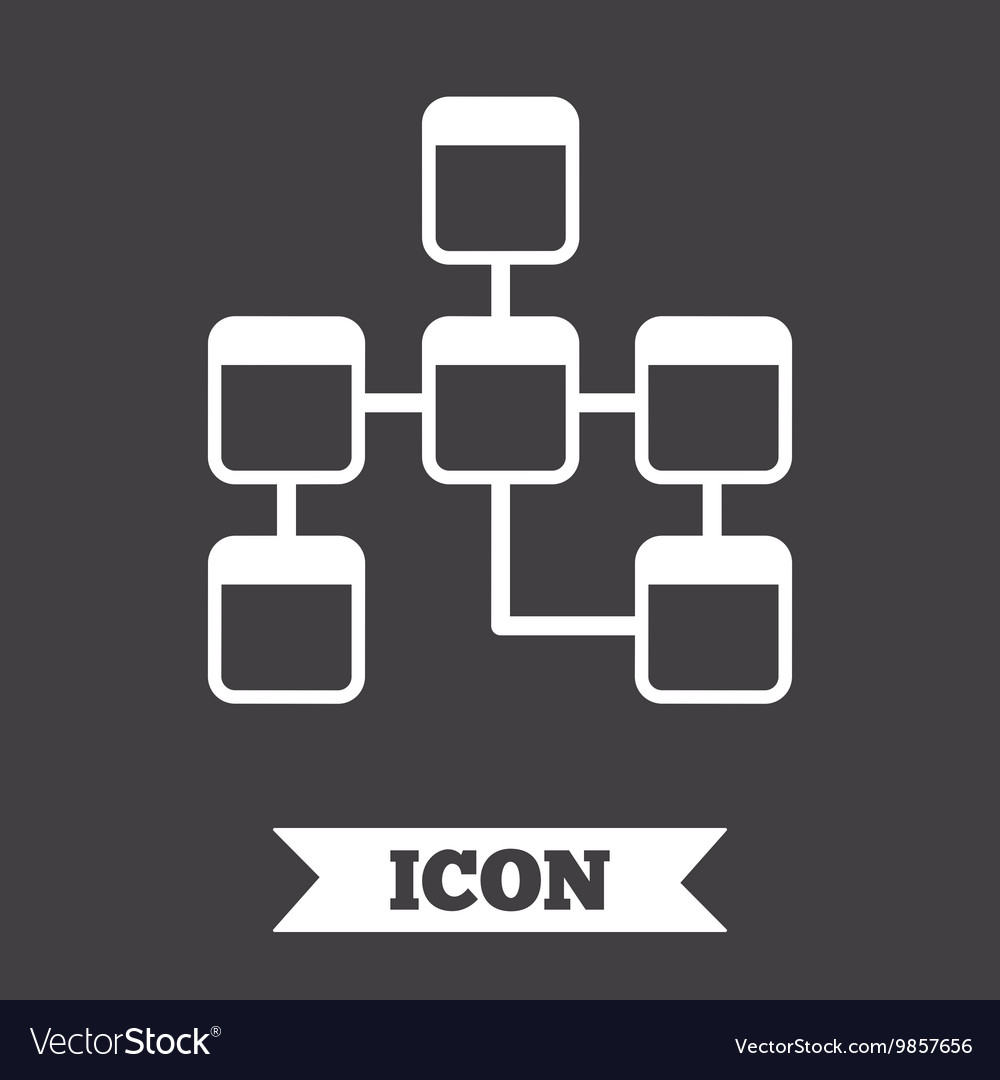 Database sign icon relational schema