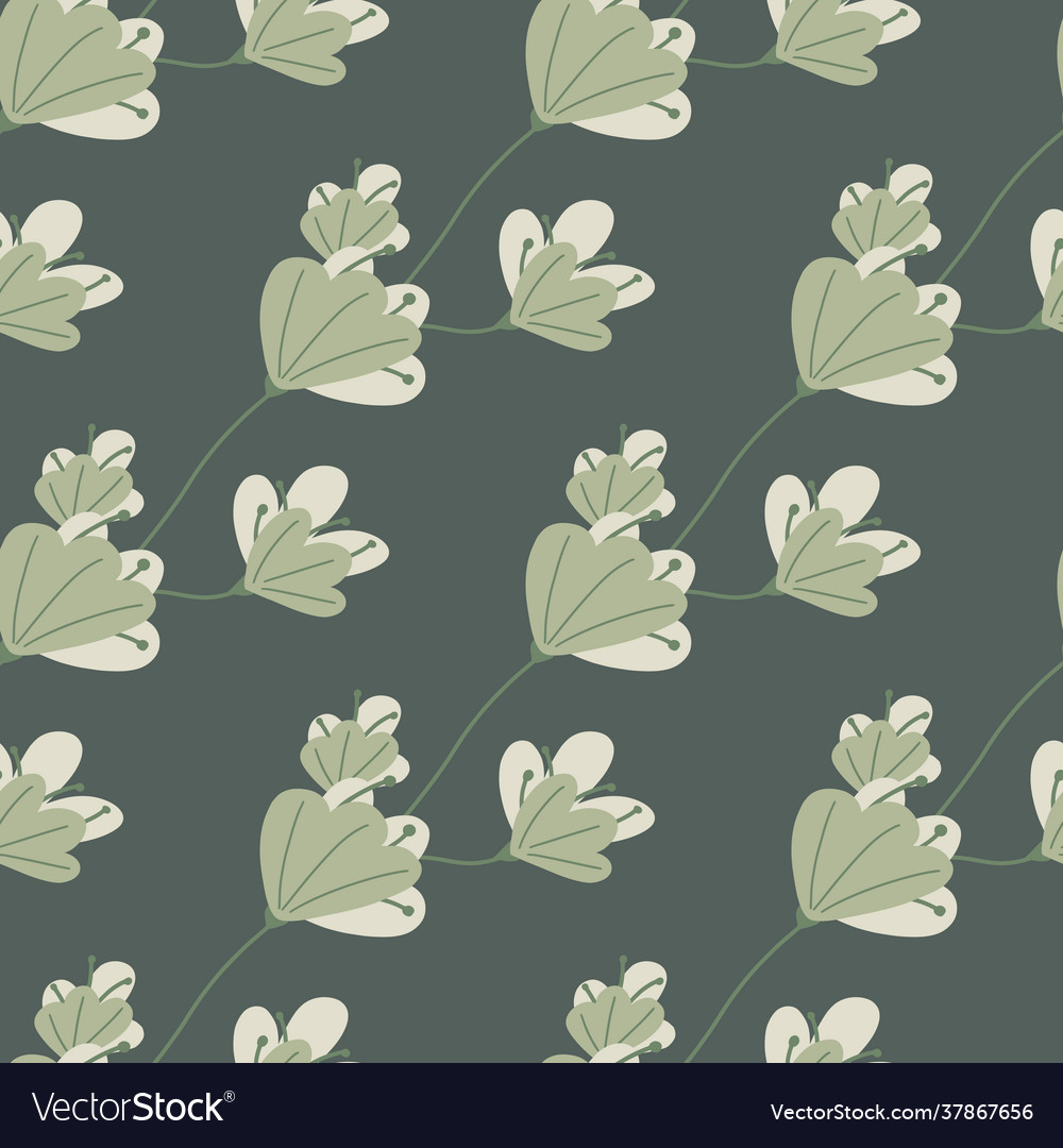 Decorative garden seamless pattern with pale