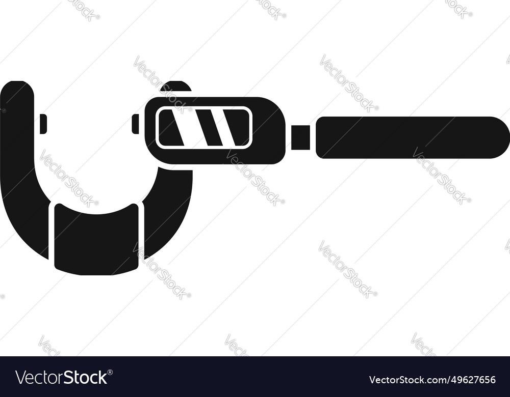 Digital micrometer gauge icon simple Royalty Free Vector