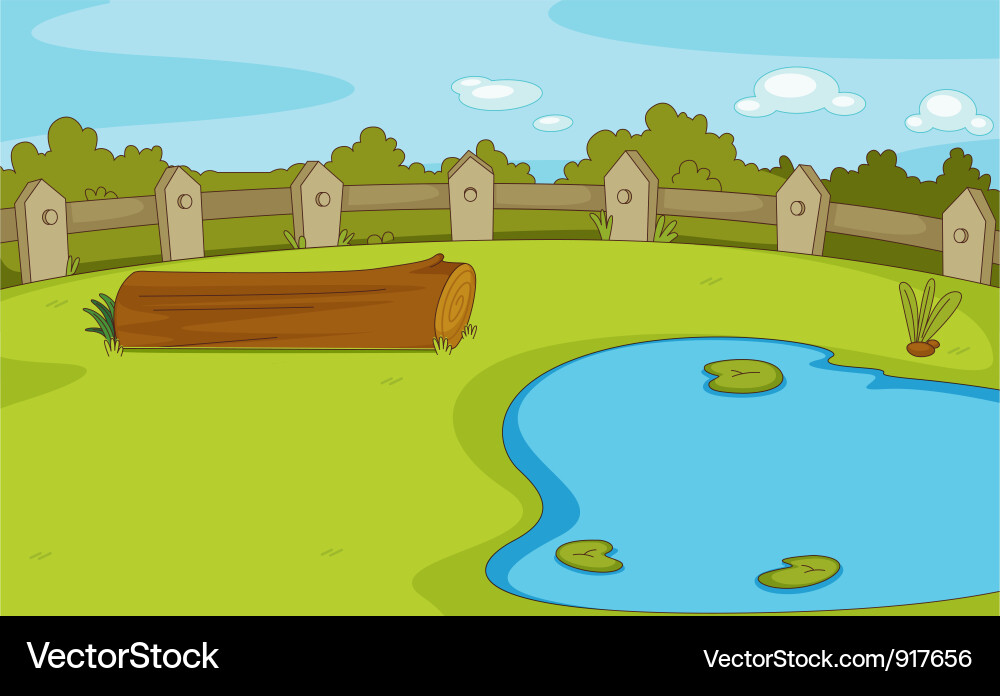 Empty park scene Royalty Free Vector Image - VectorStock