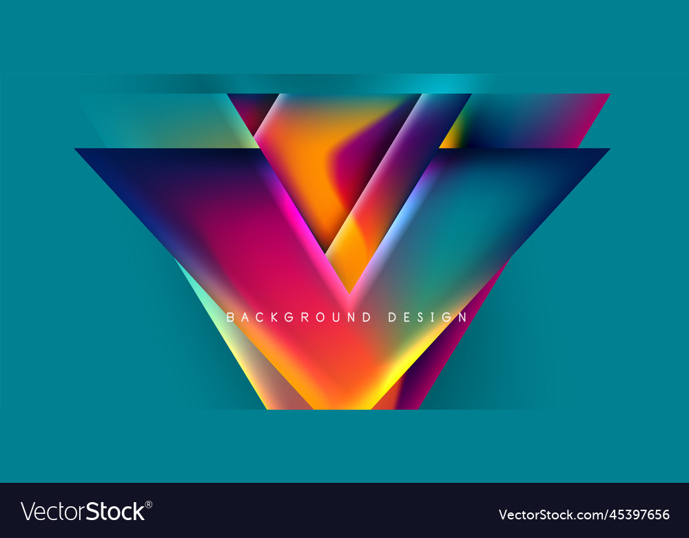 Futuristic triangle abstract background vector image Futuristic triangle abstract background