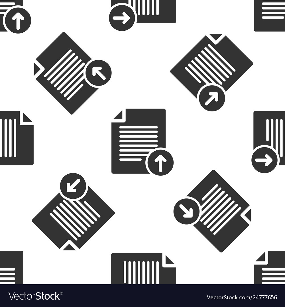 Graues Upload-Datei-Symbol isoliert nahtloses Muster vector image Graues Upload-Datei-Symbol isoliert nahtloses Muster
