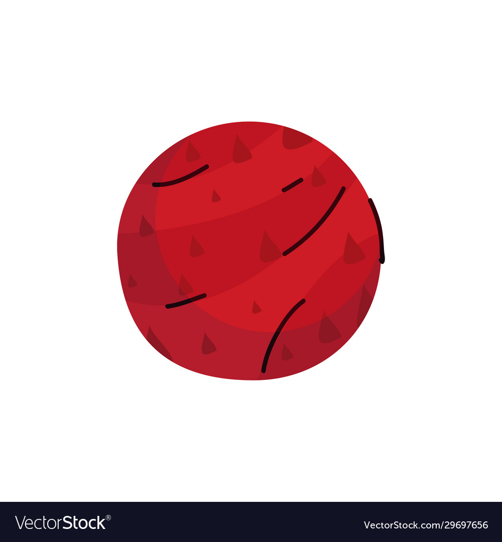 Isolated mars planet line and fill style icon vector image Isolated mars planet line and fill style icon