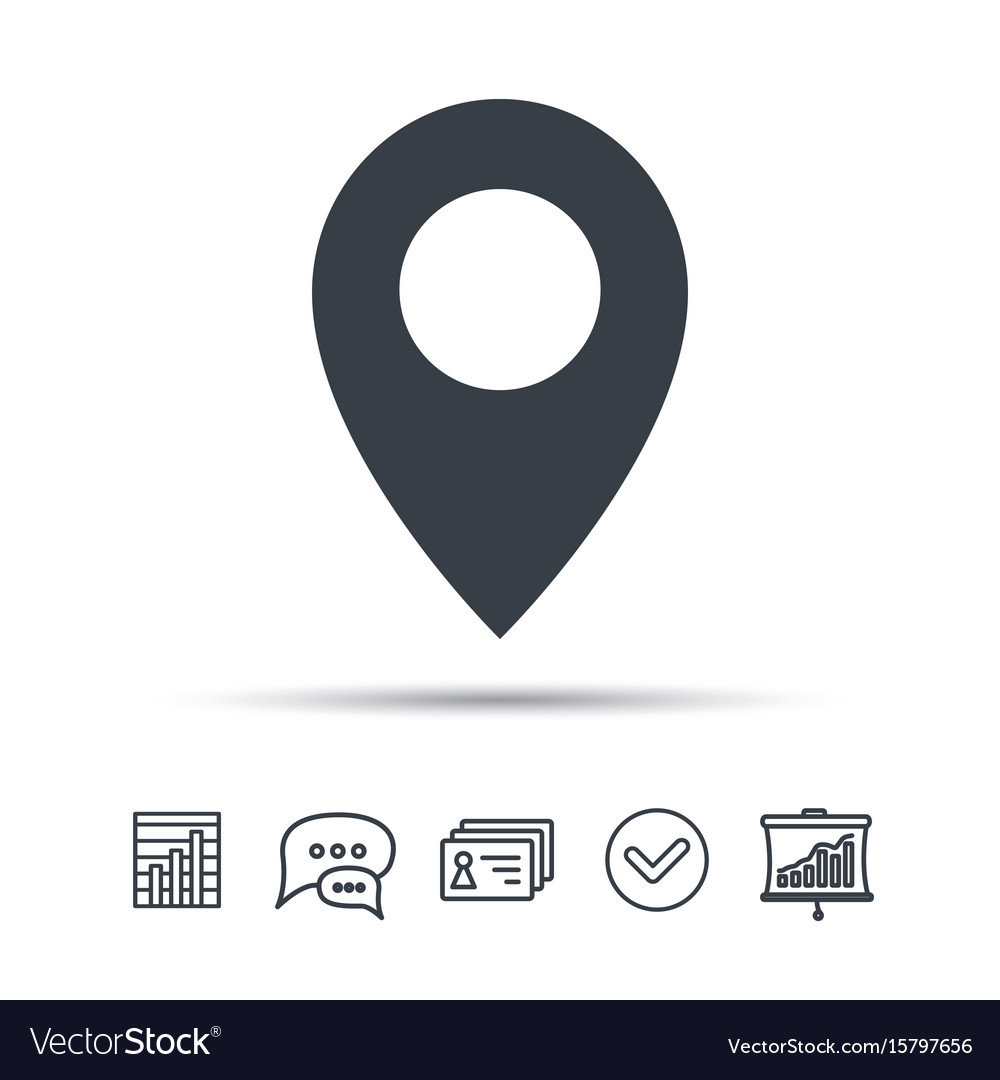 Location icon map pointer sign