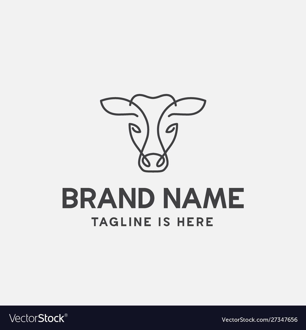 Long Horned Cow Logo