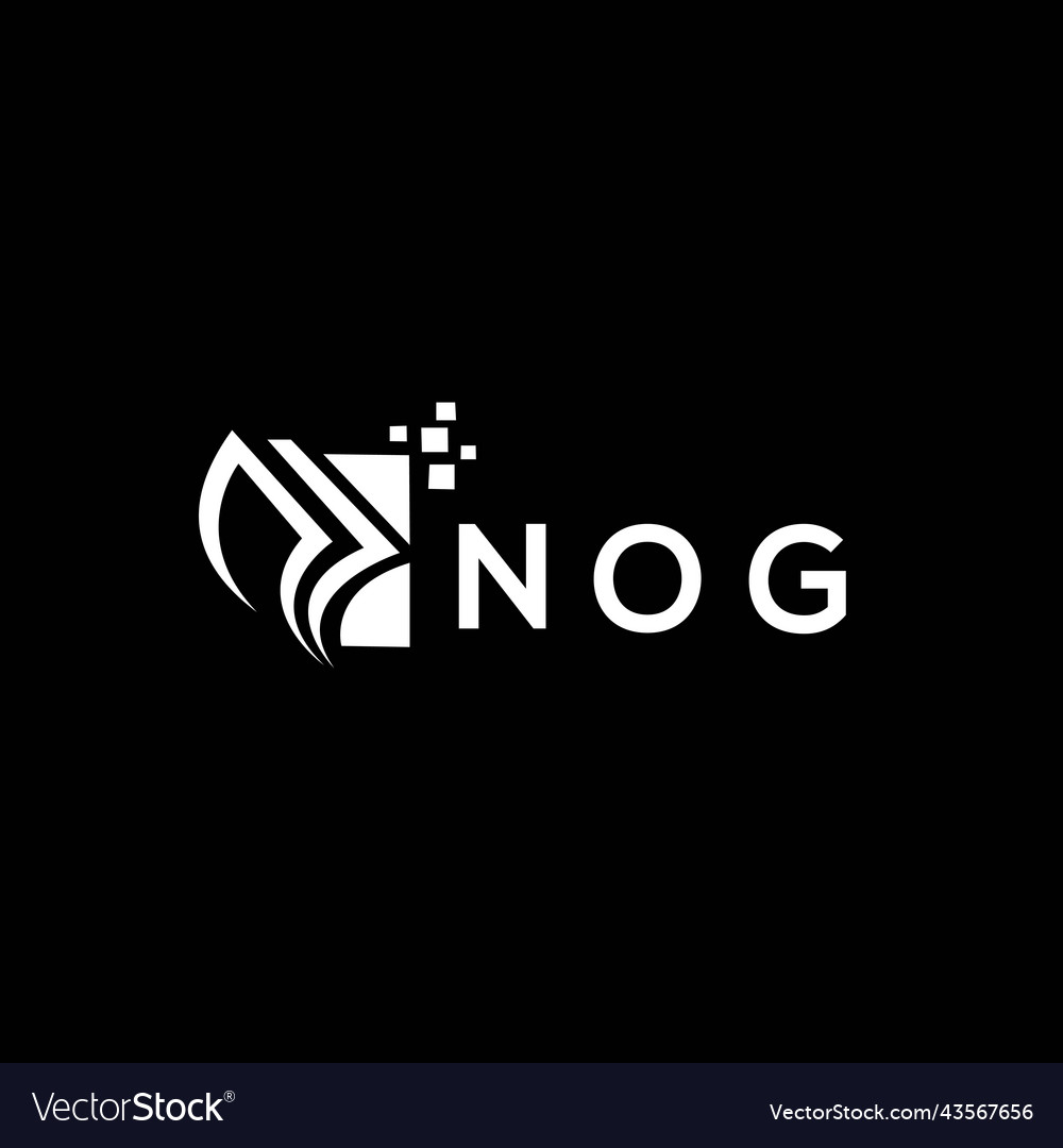 Nog credit repair accounting logo design on black