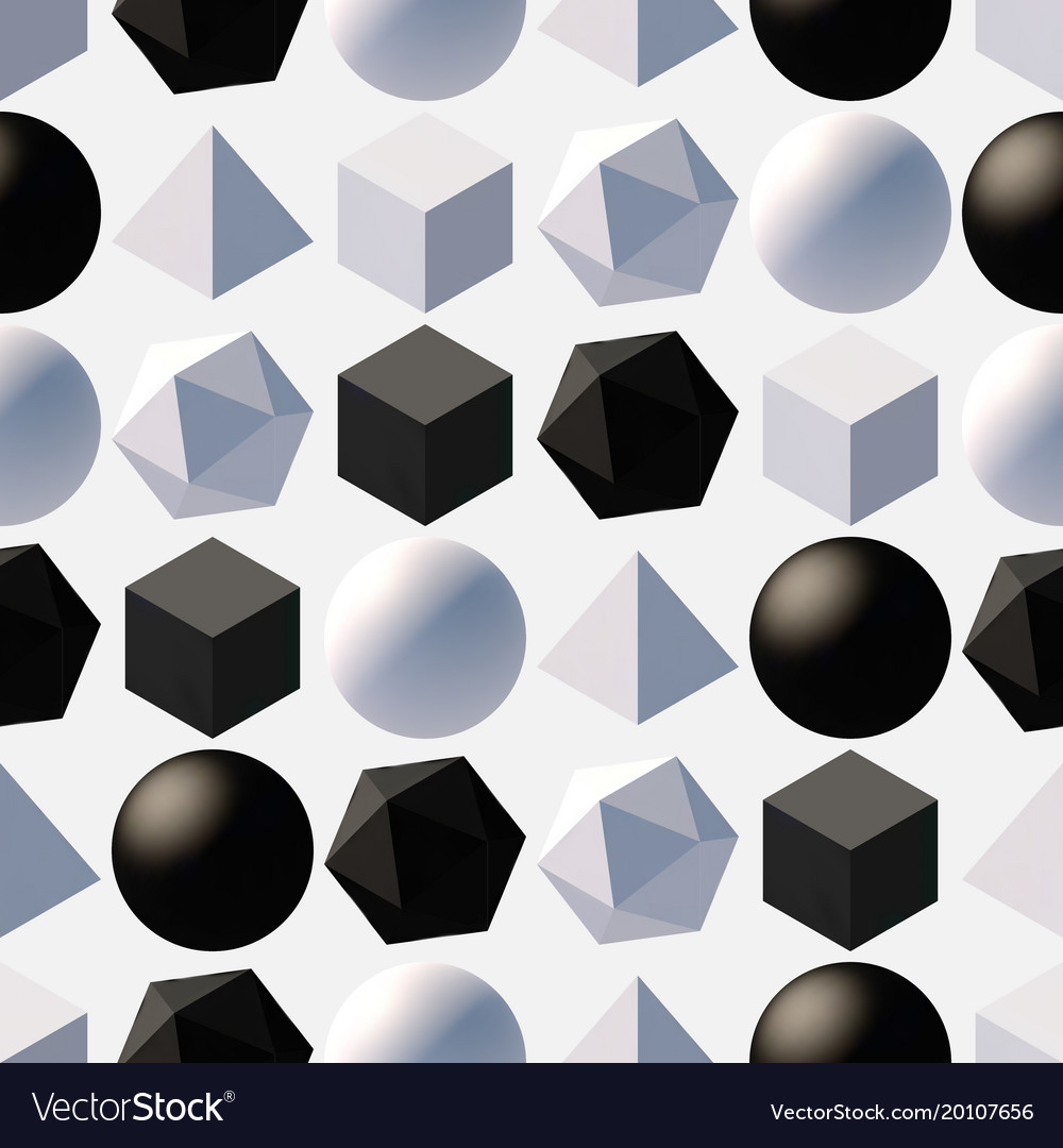 Pattern with 3d shapes