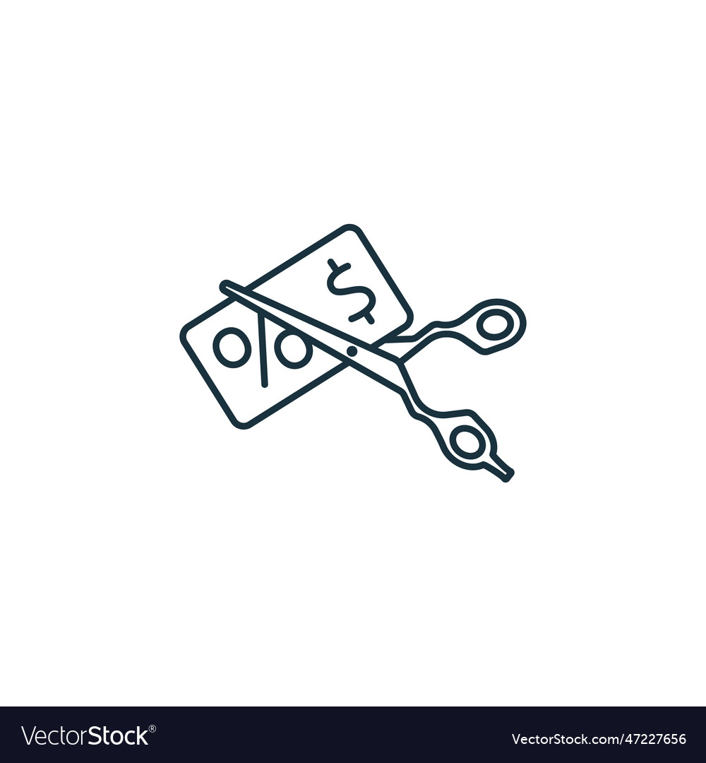 Tax exemption icon monochrome simple sign from