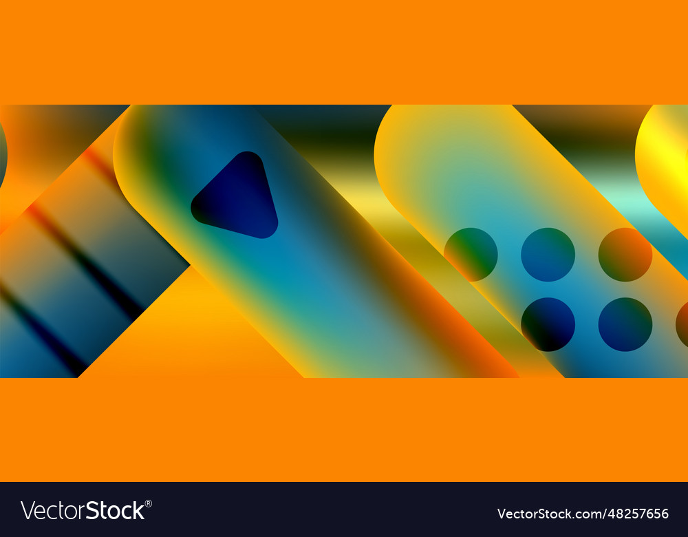 Techno round shapes lines abstract background vector image Techno round shapes lines abstract background