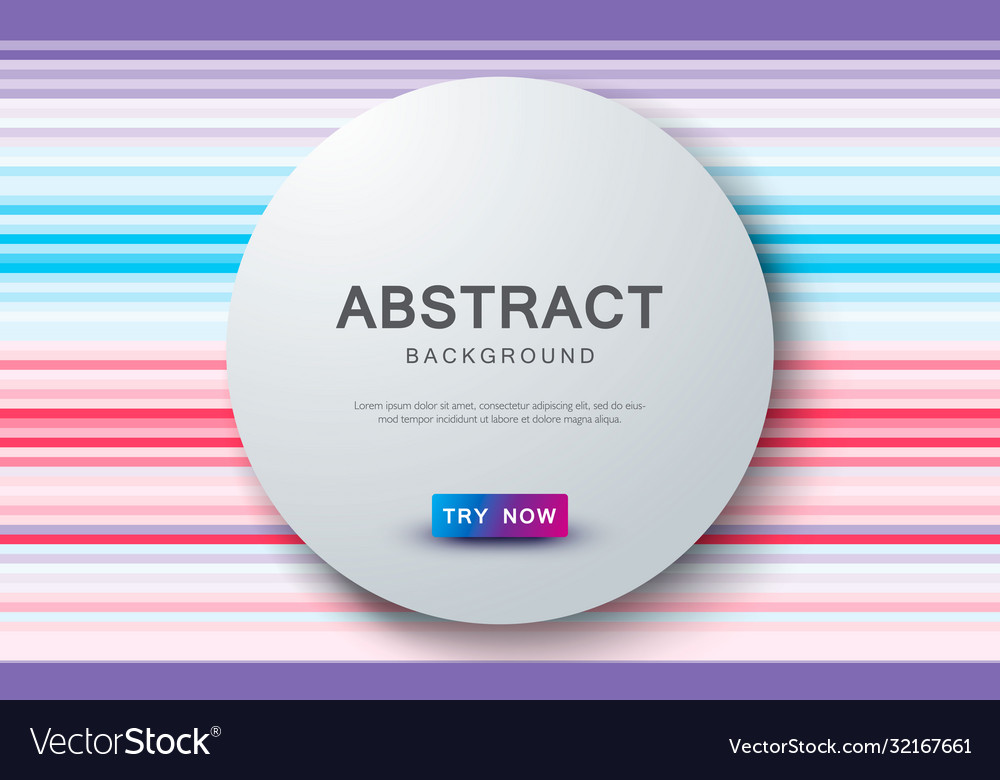 Abstract colored background with realistic circle vector image Abstract colored background with realistic circle