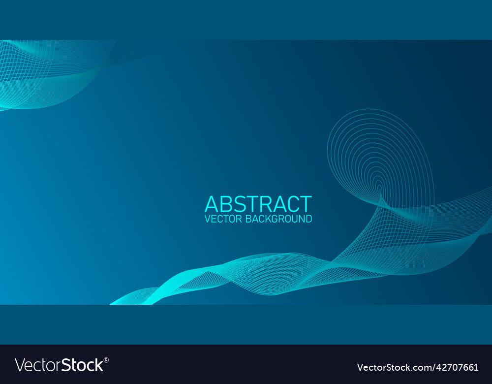 Abstract wave element for design stylized line vector image Abstract wave element for design stylized line