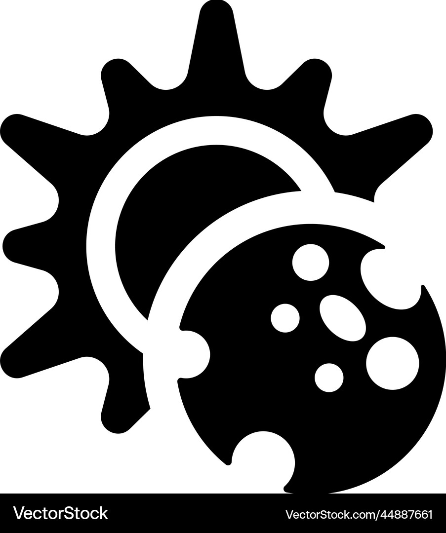Astronomy eclipse icon Royalty Free Vector Image