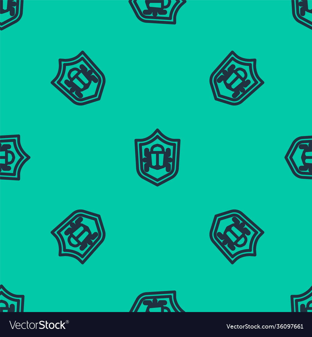 Blue line system bug concept icon isolated vector image Blue line system bug concept icon isolated