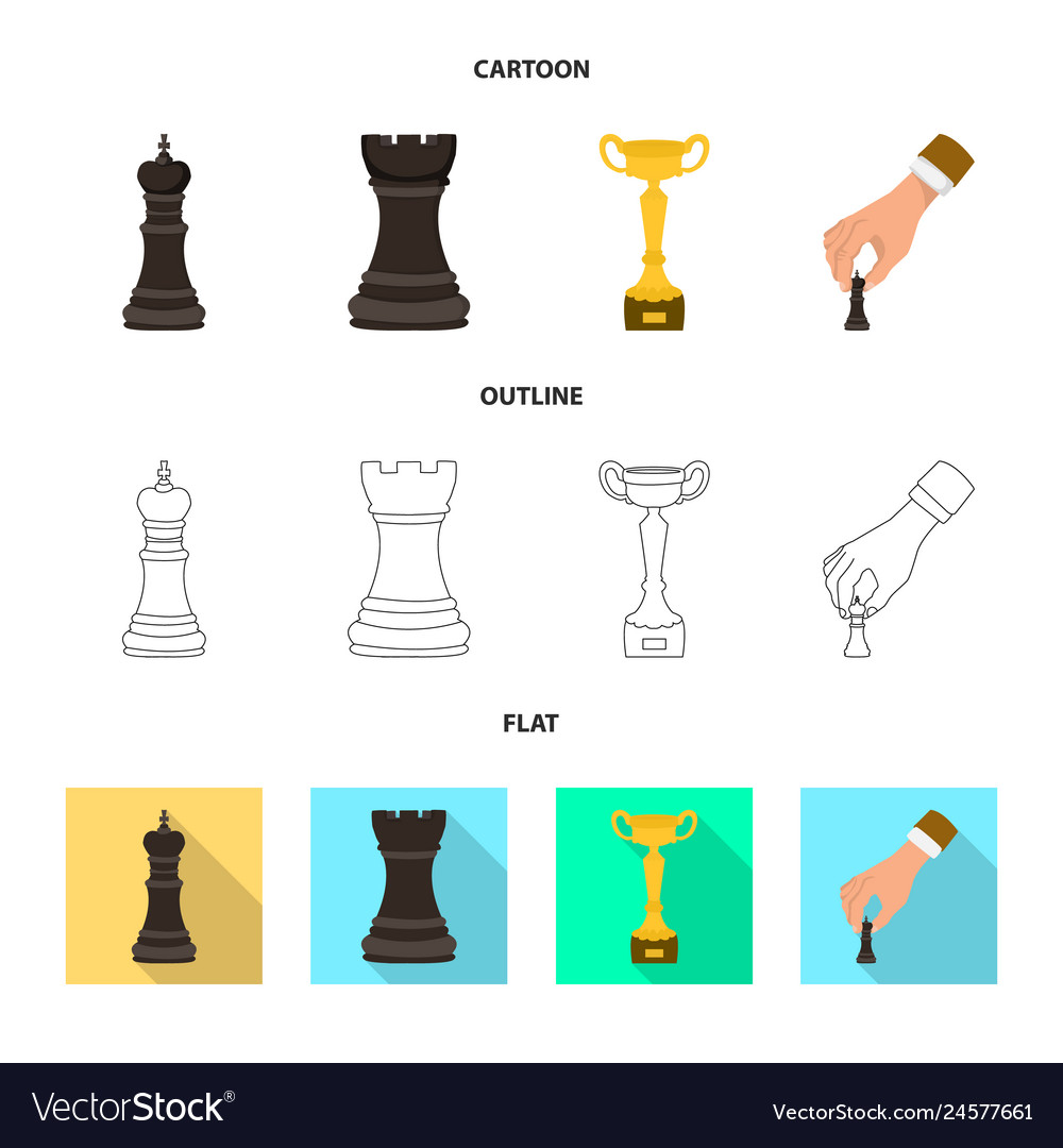 Isolated object of checkmate and thin symbol vector image Isolated object of checkmate and thin symbol