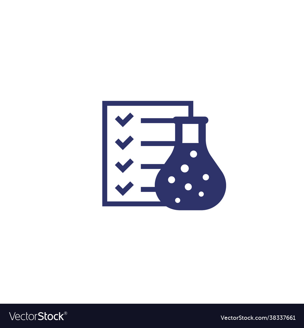 Lab test results icon on white