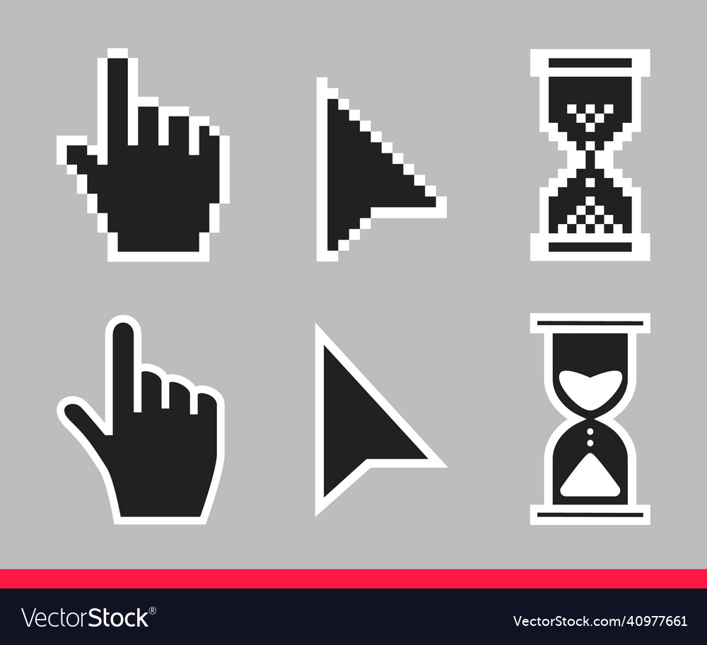 Zeiger Handpfeil und Stundenglas Ladeuhr vector image Zeiger Handpfeil und Stundenglas Ladeuhr