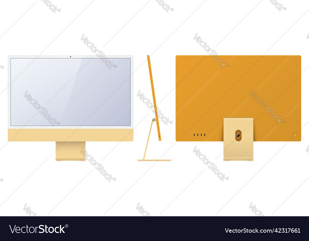 Realistic computer monitor screen