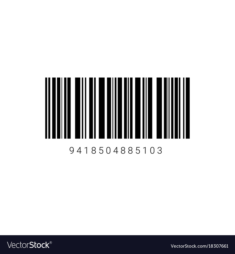 Sample Bar Code For Scanning Icon Royalty Free Vector Image