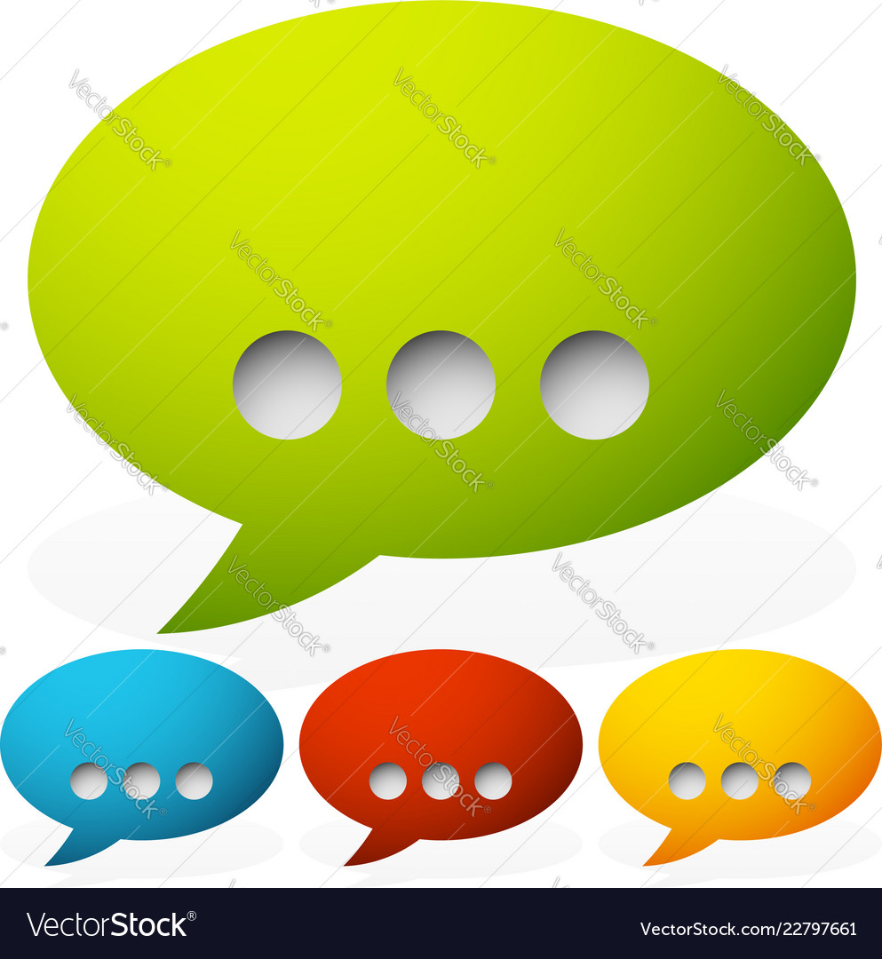 Speech Bubbles with Ellipsis Punctuation