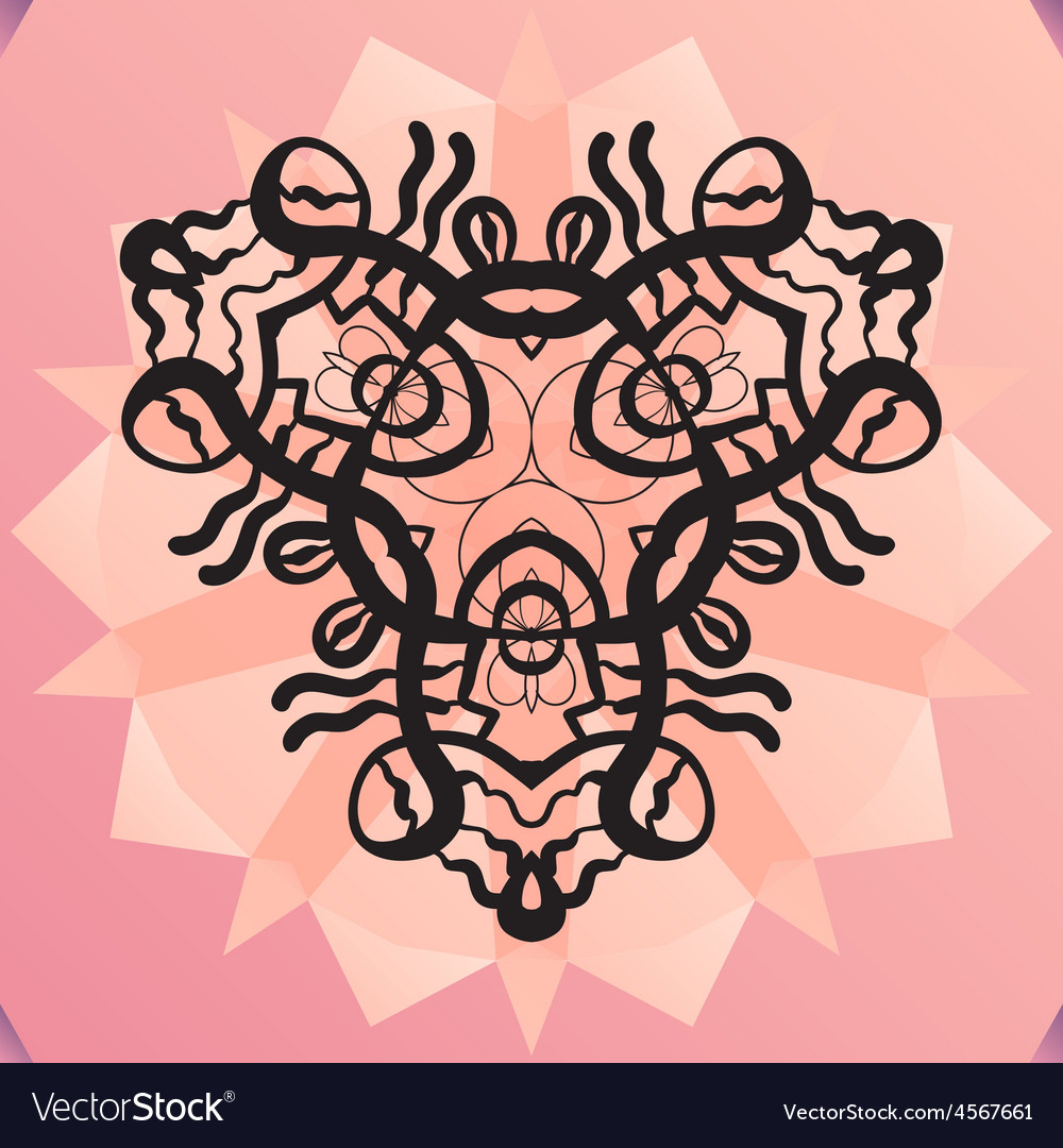 Stylized kaleidoskop medallion Yoga india