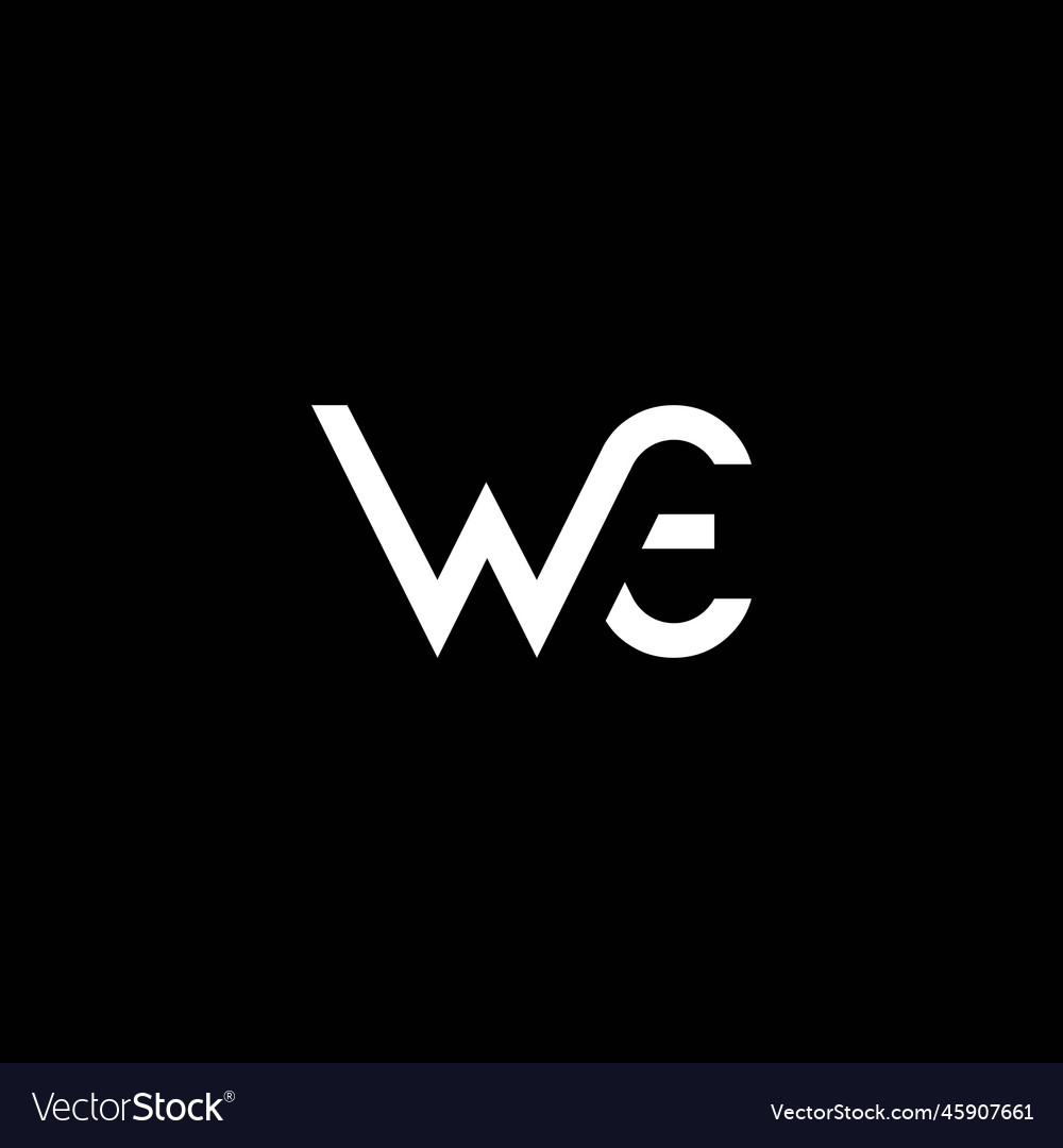 We or ew abstract outstanding professional Vector Image We or ew abstract outstanding professional
