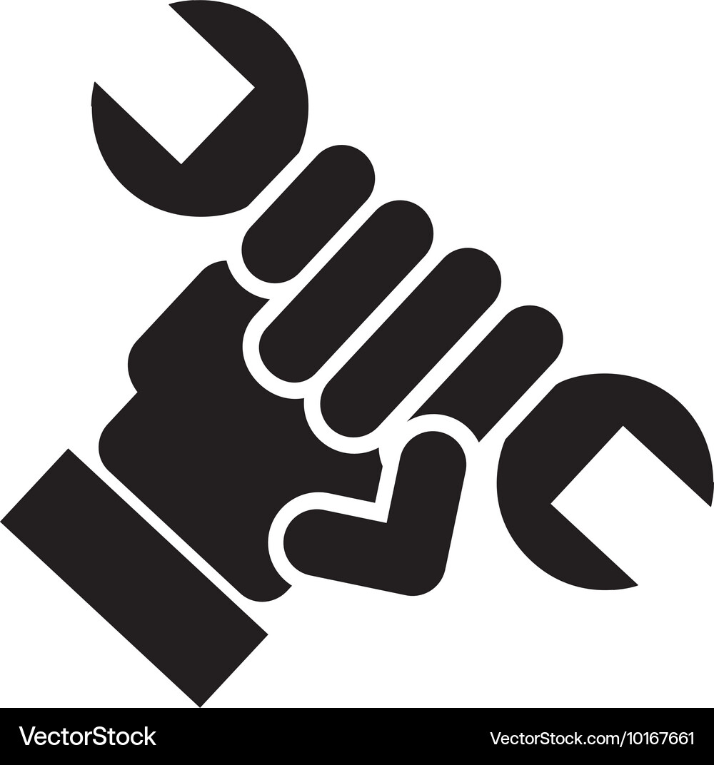 Wrench tool construction icon Royalty Free Vector Image