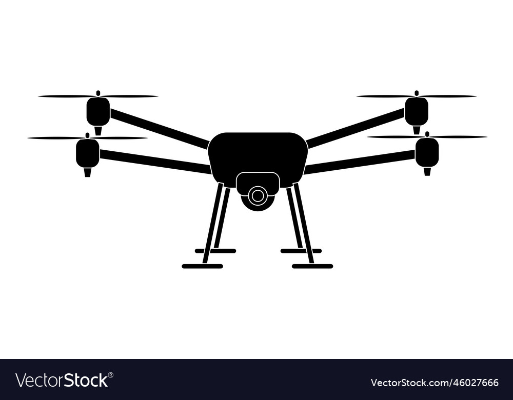 A mail delivery drones quadcopters with camera Vector Image