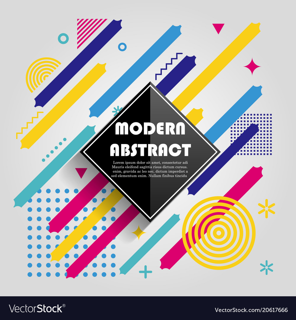 Abstract colorful geometric pattern design vector image Abstract colorful geometric pattern design