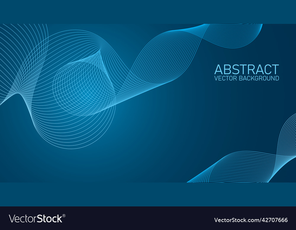 Abstract wave element for design stylized line