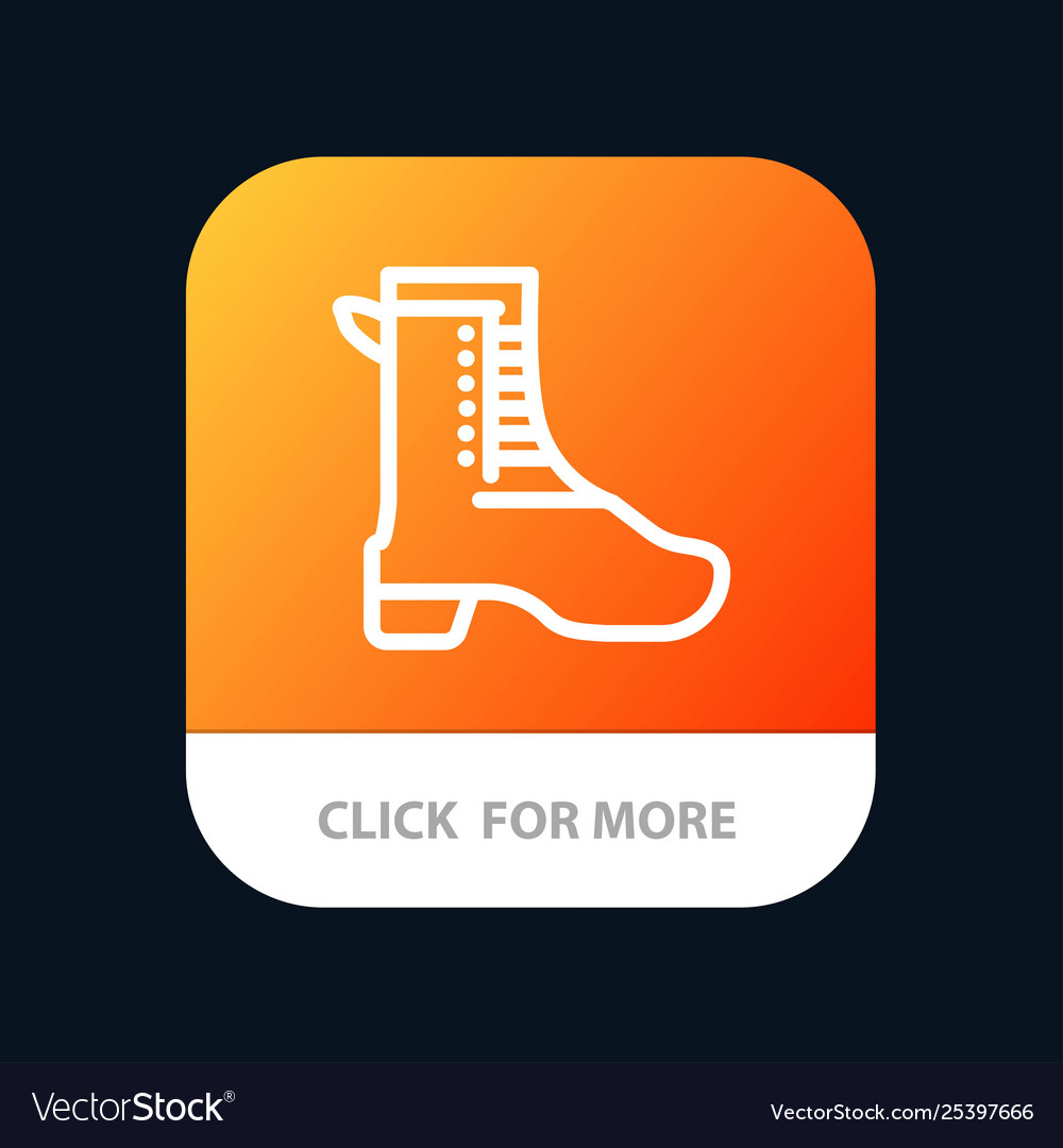 Activity running shoe spring mobile app button vector image Activity running shoe spring mobile app button