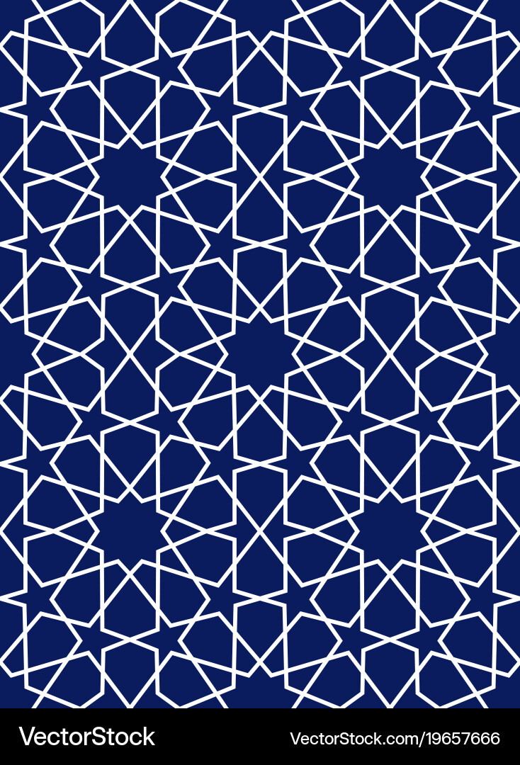 Background with seamless pattern islamic style Vector Image