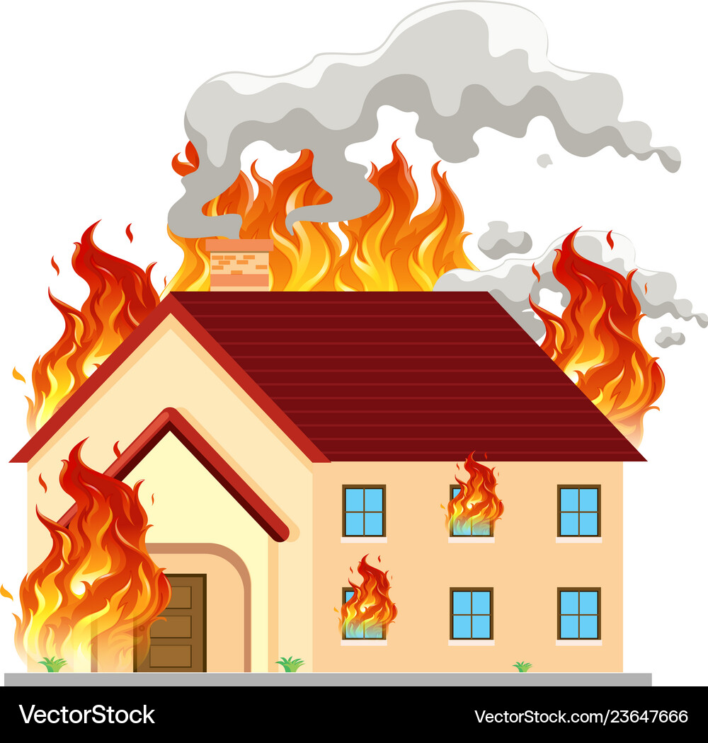 House Burn Clipart