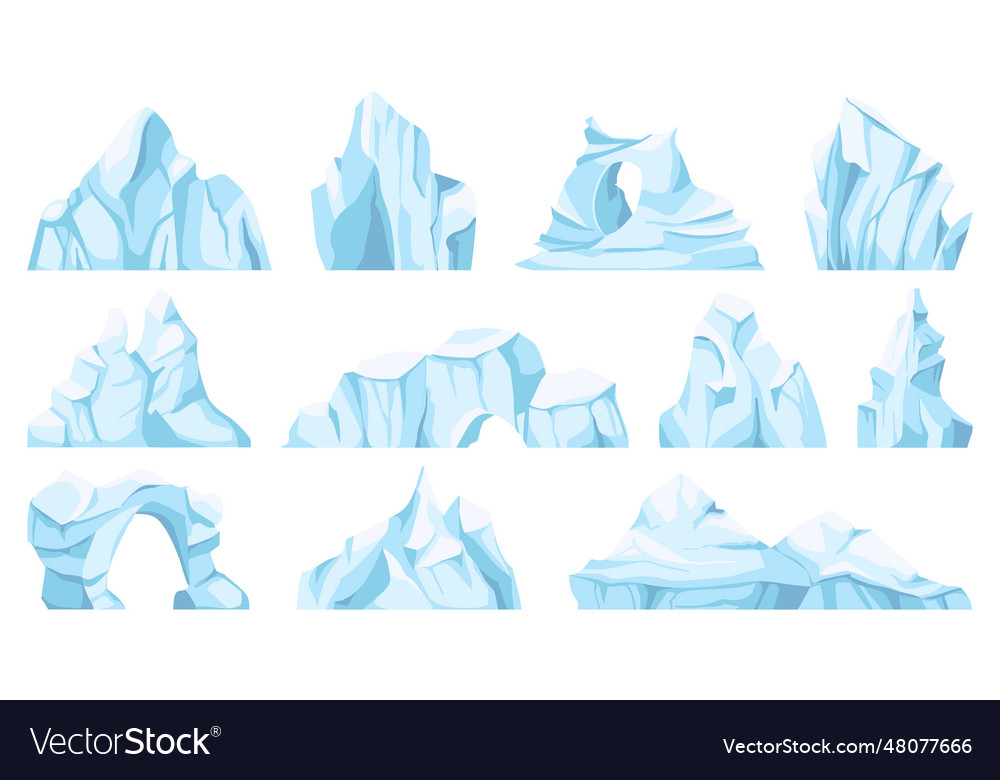 Cartoon Eisberg treibend Arctic Gletscher oder Eis