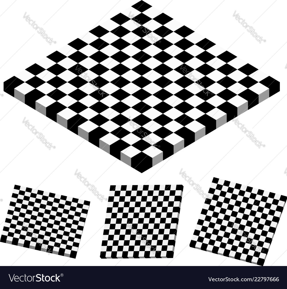 Checkered objects boards vector image Checkered objects boards