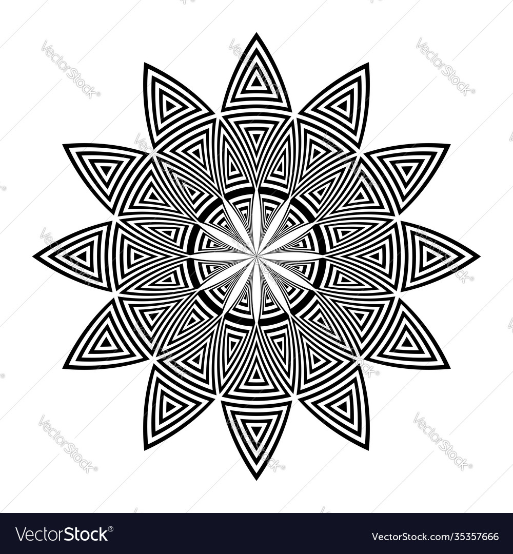 Decorative circle pattern vector image Decorative circle pattern