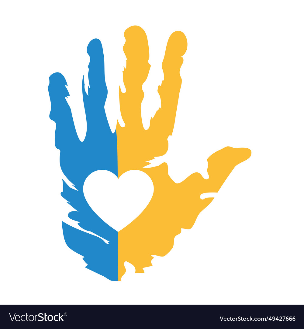 Down syndrome paint hand