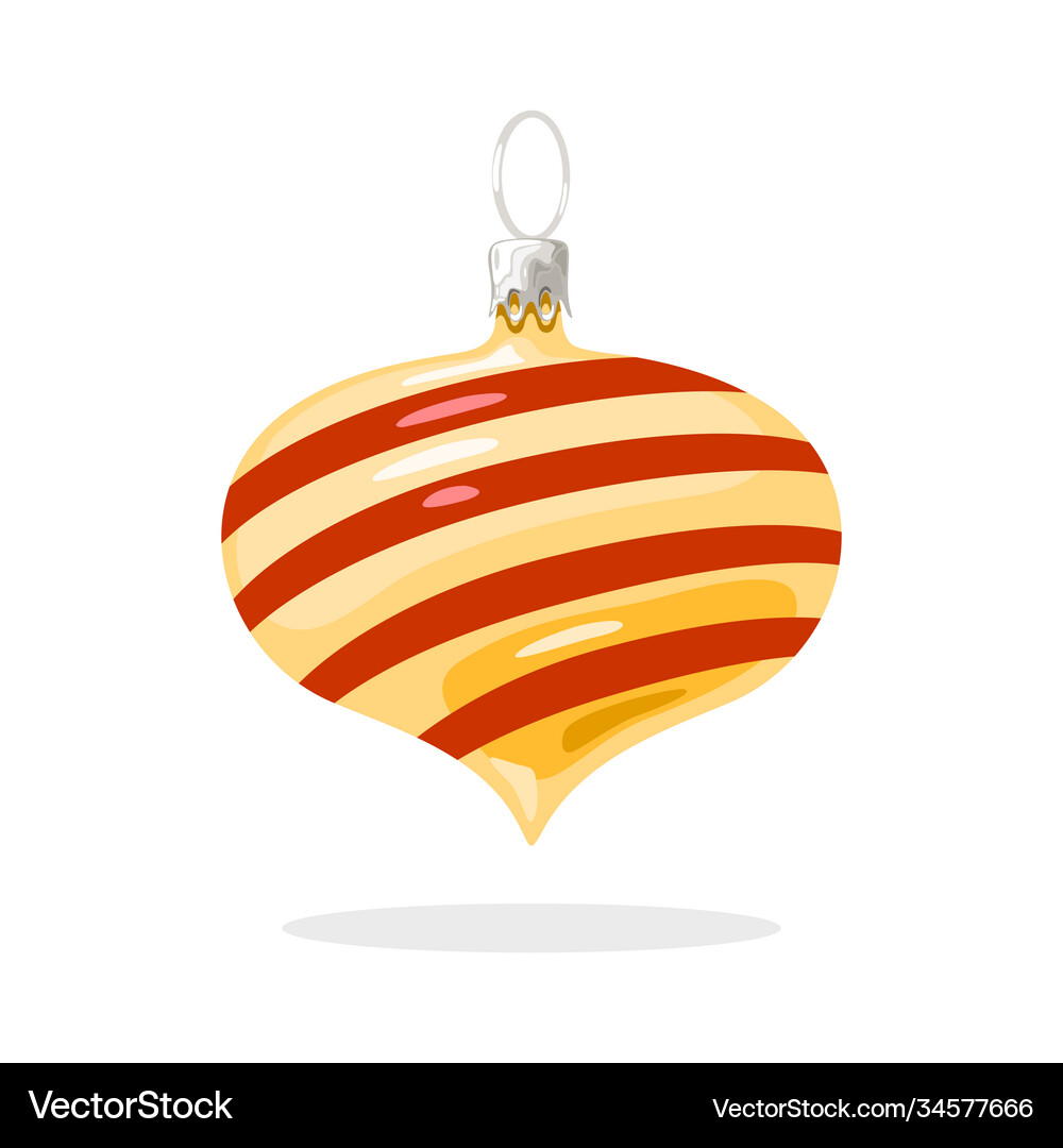 Festive glossy yellow decoration with red diagonal