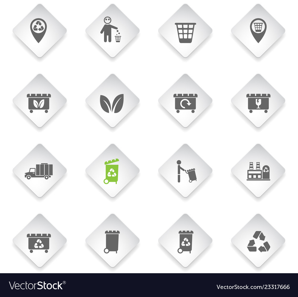 Garbage icon set