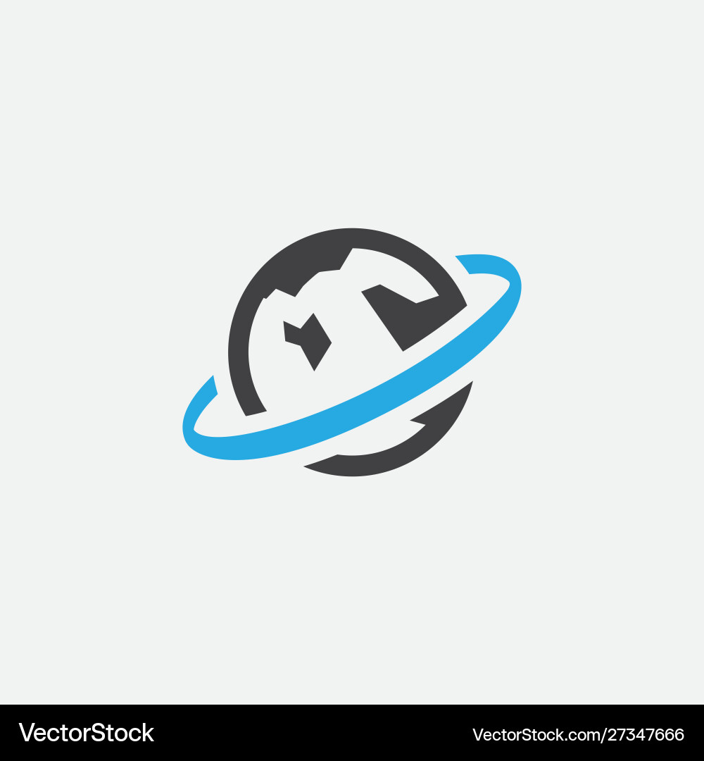 Globe logo icon Royalty Free Vector Image - VectorStock