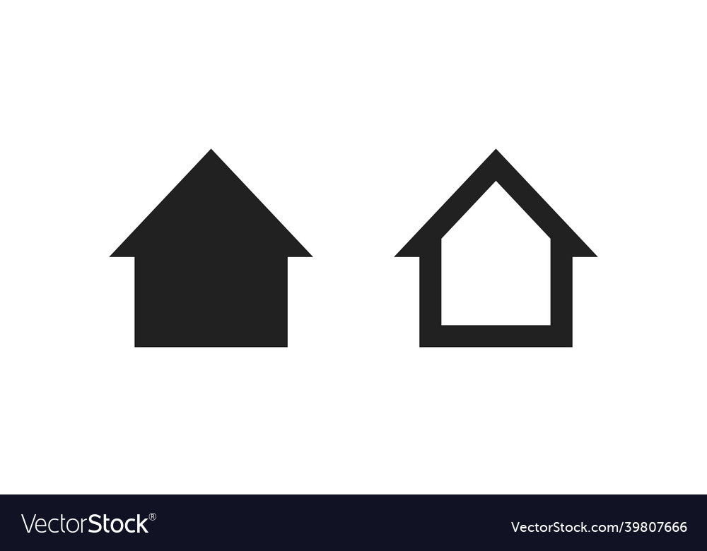 Home simple symbol homepage icon set web button Vector Image Home simple symbol homepage icon set web button